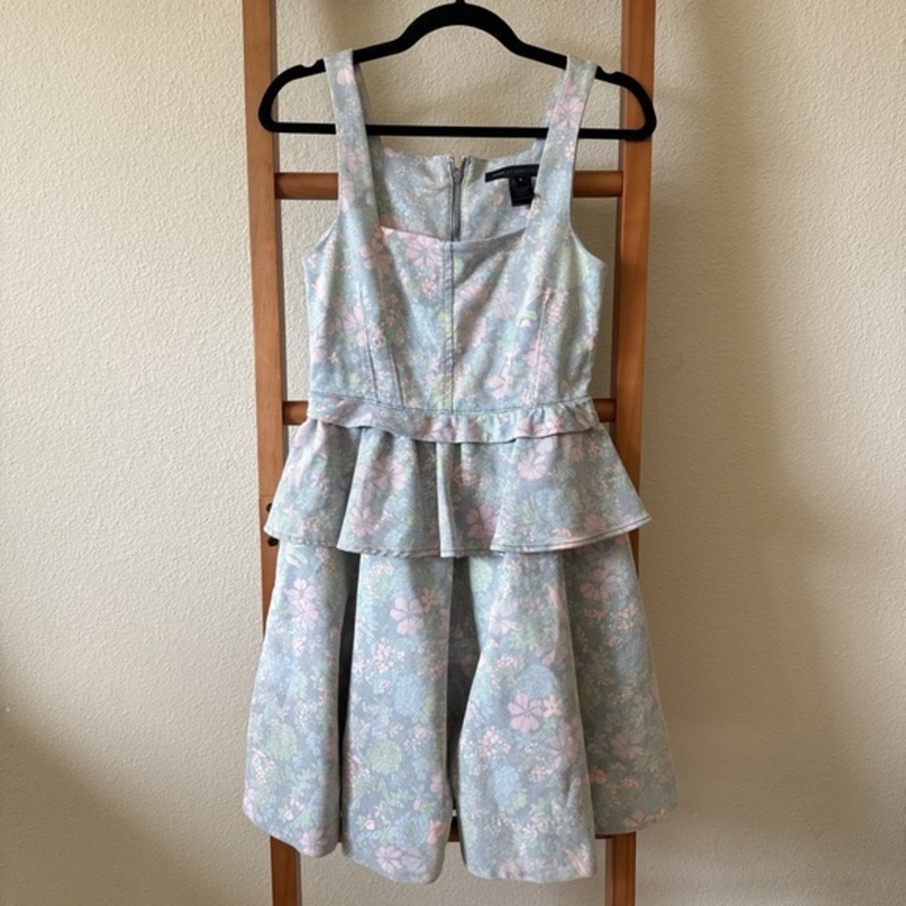 Marc Jacobs Pastel Floral cottagecore Peplum Dress for - Mint and Pink size 6 - Picture 1 of 6